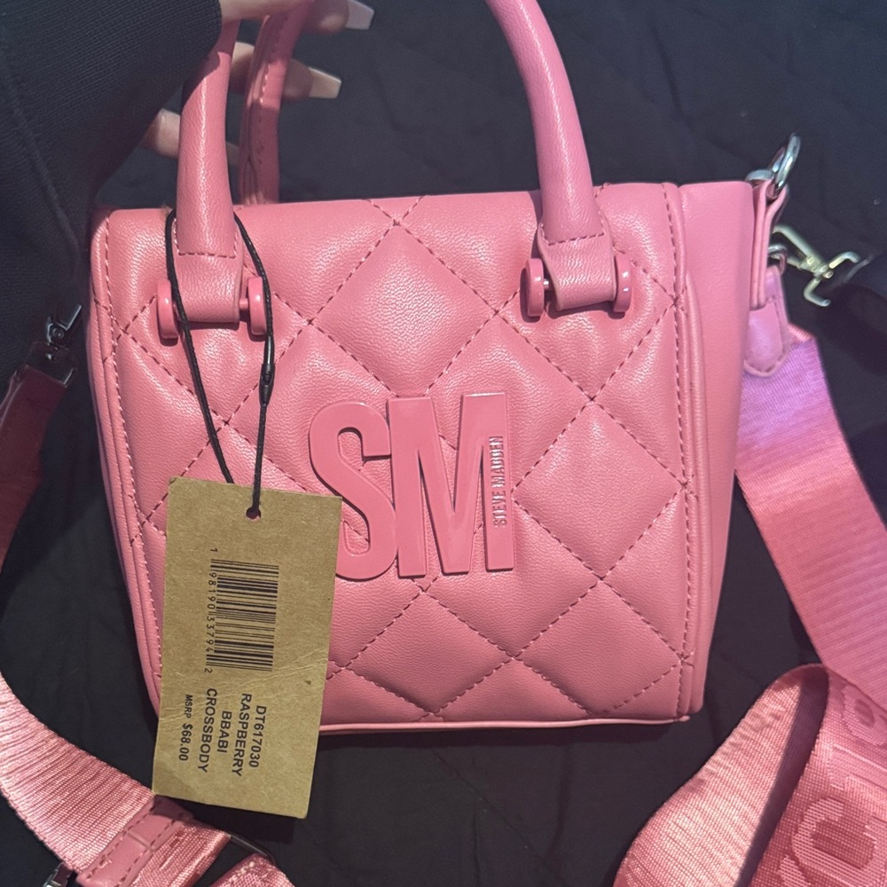 Steve Madden Pink Quilted Crossbody Bag